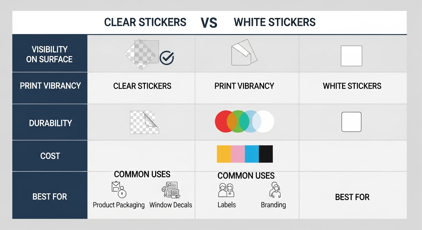 Clear Stickers vs White Stickers